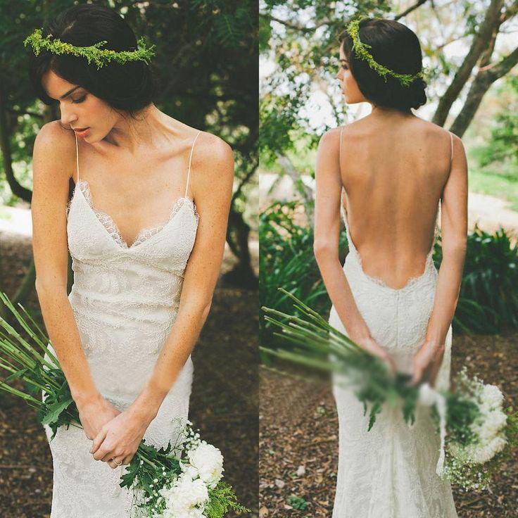 2019 Cheap Custom Elegant Open Back Lace Popular New Arrival Wedding Dress with train , PD0392 - SposaBridal