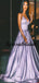 A-line Spaghetti Straps Sparkly Purple Long Shining Gorgeous Prom Dresses PD1735