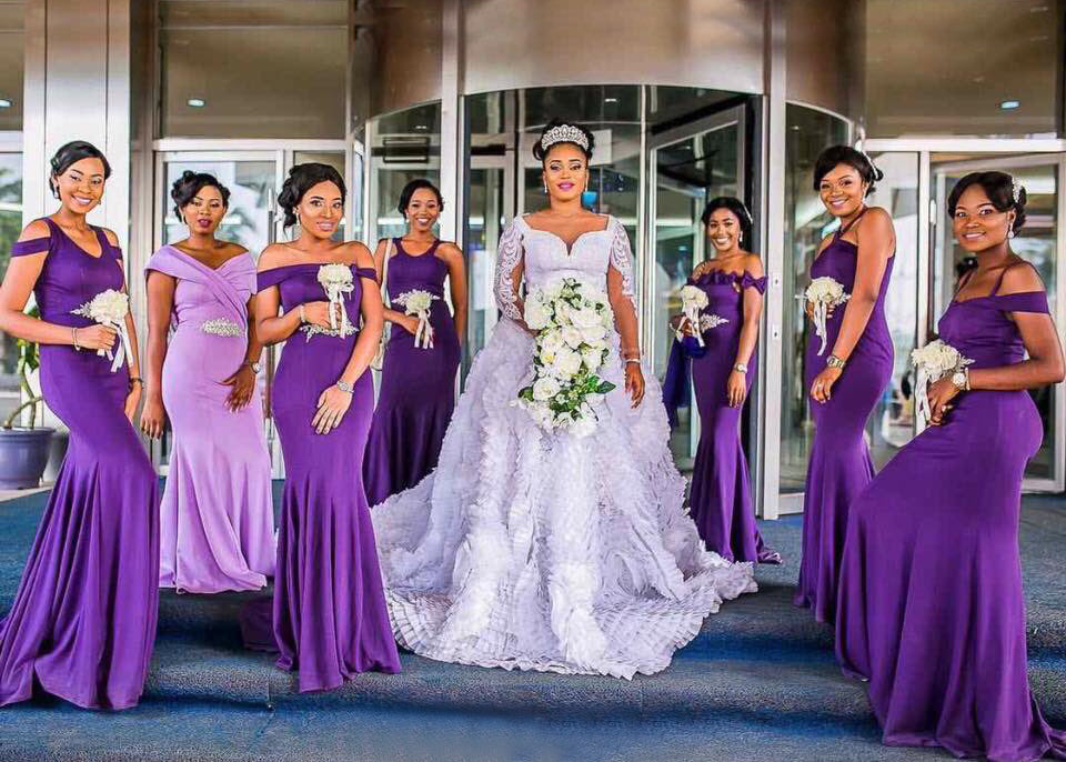 Purple Multi-style Mermaid Sexy Cheap Long Bridesmaid Dresses, BD3273