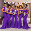 Purple Multi-style Mermaid Sexy Cheap Long Bridesmaid Dresses, BD3273