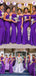 Purple Multi-style Mermaid Sexy Cheap Long Bridesmaid Dresses, BD3273