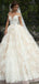 Luxury Vintage Lace Sweetheart Off-shoulder A-line Tulle Wedding Dress, WD3031