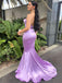 Sexy Lilac Strapless Sweetheart Mermaid Long Prom Dress, PD3559