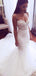 Sexy Spaghetti Straps Sweetheart Lace Top Mermaid Trumpet Long Train Wedding Dress, WD3079