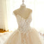 Cap Sleeve Lace Long Custom Cheap Custom Wedding Dresses, WD307 - SposaBridal