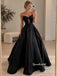 Strapless Bow Sparkle Tulle Evening Dress, Black Ball Gown Formal Gown, PD4381