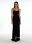 Sexy Black Jersey Spaghetti Straps Sleeveless Open Back Mermaid Prom Dress, PD4063