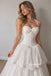 Halter Sweetheart Bow Floral Lace Wedding Dress, Tiered Ball Gown Bridal Gown, WD3153