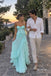 Strapless Mint Green Chiffon Prom Dress, Twist Bust Ruffled High Low Formal Evening Gown,PD4364