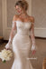 Off The Shoulder Long Sleeve Lace Wedding Dress, Mermaid Fit Bridal Gown, WD3154