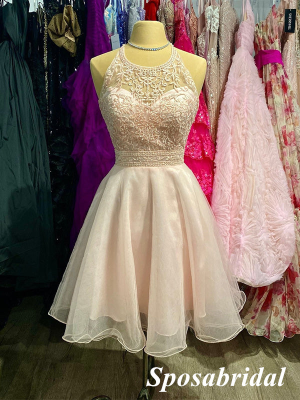 Sexy Organza Halter Sleeveless A-Line Mini Dresses/ Homecoming Dresses SposaBridal Sexy Organza Halter Sleeveless A-Line Mini Dresses/ Homecoming Dresses SposaBridal