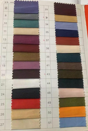 Taffeta Color Fabric Swatches