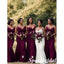 Sexy Mismatched FDY Fabric Mermaid Floor Length Bridesmaid Dresses, BD3358