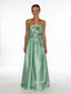 Elegant Satin Sweetheart Sleeveless Appliques A-Line Prom Dress, PD4062
