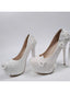 2024 Flower White Bridal Wedding Shoes, Women's Shoes