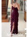 Sexy Chiffon Spaghetti Straps V-Neck Sleeveless Mermaid Long Dress Prom Dress, PD3996