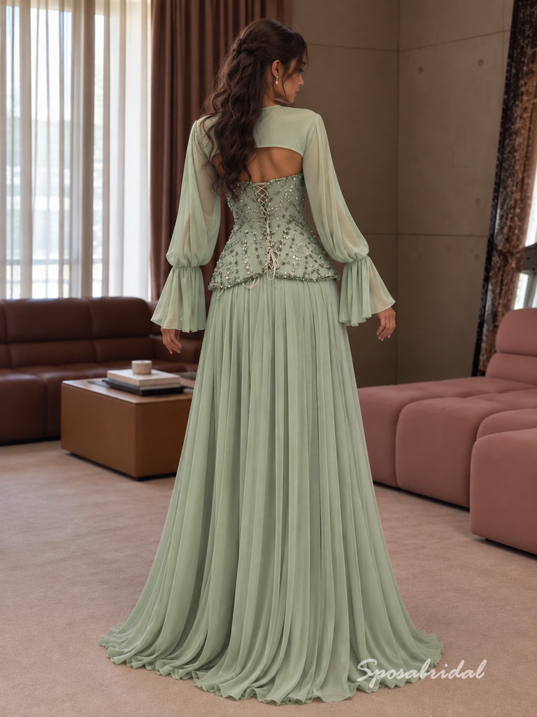 Mint Sweetheart Lace Corset Tulle Evening Dress, Strapless Twist Bodice Floor Length A-Line Gown,PD4350