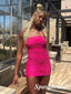 Sexy Hot Pink Sweetheart Sleeveless Sheath Mini Dresses/ Homecoming Dresses, PD3601