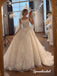 Square Neck Lace Corset Ballgown Wedding Dress, Thick Strap Allover Lace Bridal Gown, WD3146