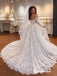 Off The Shoulder Long Sleeve Lace Corset Ballgown Wedding Dress, Sweetheart Lace Bridal Gown, WD3147