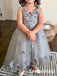 Spaghetti Straps Little Wedding Guest Tulle Unique High-Low Flower Girl Dresses, FG1456