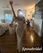 Sparkly Spaghetti Straps Sleeveless Mermaid Long Prom Dresses, PD3841