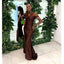 Elegant Brown Tulle And Soft Satin V-Neck Sleeveless Mermaid Floor Length Bridesmaid Dresses, BD3313