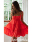 Sweety Chiffon Spaghetti Straps A-Line Mini Dresses/ Homecoming Dresses, PD3561