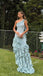 Sweet Chiffon One Shoulder Ruffles Mermaid Maxi Prom Dress, PD4052