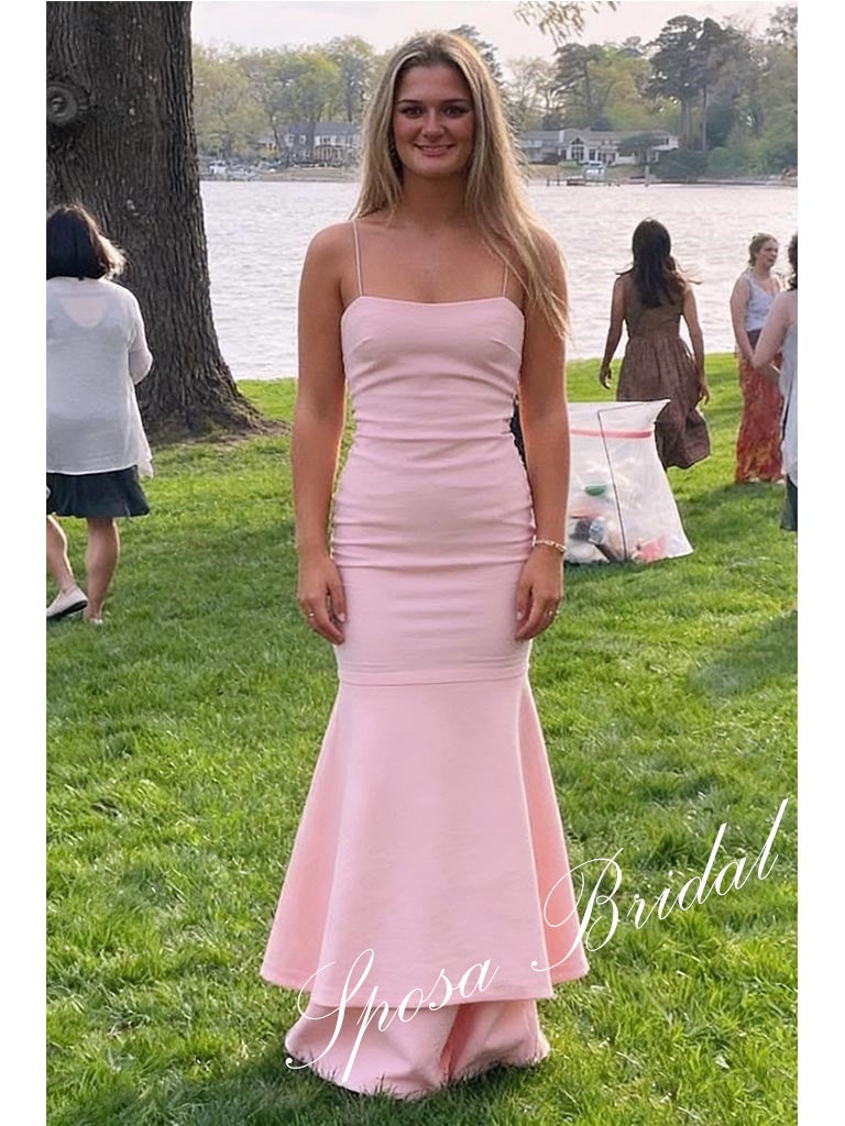crepe prom dress Green Crepe Straps Mermaid Prom Dress with Cape