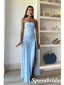 Sexy Blue Sweetheart Sleeveless Side Slit Mermai Prom Dress, PD4026