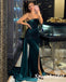 Sexy Soft Satin Sweetheart Sleeveless Side Slit Mermaid Floor Length Long Prom Dresses With Split, PD3785