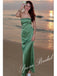 Simple Soft Satin Sweetheart Sleeveless Mermaid Maxi Prom Dress, PD4097