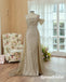 Elegant Tulle One Shoulder Sleeveless Side Slit Mermaid Long Prom Dresses With Train, PD3795