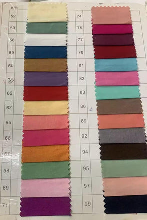 Taffeta Color Fabric Swatches