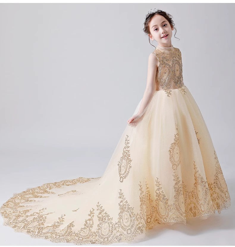 Little Wedding Guest Cap Sleeves Tulle Unique A-Line Flower Girl Dresses, FG1458