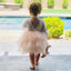 Cute Wedding Guest Dress 3/4  Sleeves Tulle Unique A-Line Flower Girl Dresses, FG1459