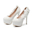 Women's Wedding Shoes Decorative Heel Wedding Heels Bridal Shoes