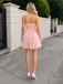 Strapless Ruffle Tiered A-Line Homecoming Dress, PD3691