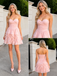 Strapless Ruffle Tiered A-Line Homecoming Dress, PD3691