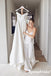 Elegant Satin Off Shoulder Sleeveless A-Line Long Wedding Dresses, WD3106