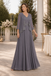 Lace Applique Grey Chiffon Two Piece Mother of the Bride Dress, SFM021