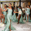 Sexy Soft Stin One Shoulder Sleeveless Side Slit Mermaid Floor Length Bridesmaid Dresses, BD3320