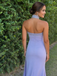 Light Purple Strapless Beaded Mermaid Prom Dress with High Slit, PD4127