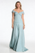 Sexy Soft Satin Cold Shoulder A-Line Floor Length Prom Dress, PD4133
