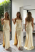 Butter Yellow Strapless Satin Prom Gown, Ruched Bodycon Dress with Side Slit, PD4134