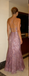 Dusty Pink Sequin Spaghetti Strap Cross Back Formal Gown | Prom & Gala Dress, PD4158