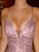 Dusty Pink Sequin Spaghetti Strap Cross Back Formal Gown | Prom & Gala Dress, PD4158