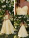 Yellow Strapless Satin Ball Gown Prom Dress - Princess Formal Evening Quinceanera Gown, PD4168