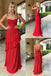 Elegant Chiffon Spaghetti Strap Ruffled Backless Evening Maxi Dress Prom Gown, PD4206